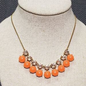 J. Crew Tangerine Orange & Peach Gumdrop Statement Necklace